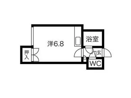 レ・クレージュ(ワンルーム/2階)の間取り写真