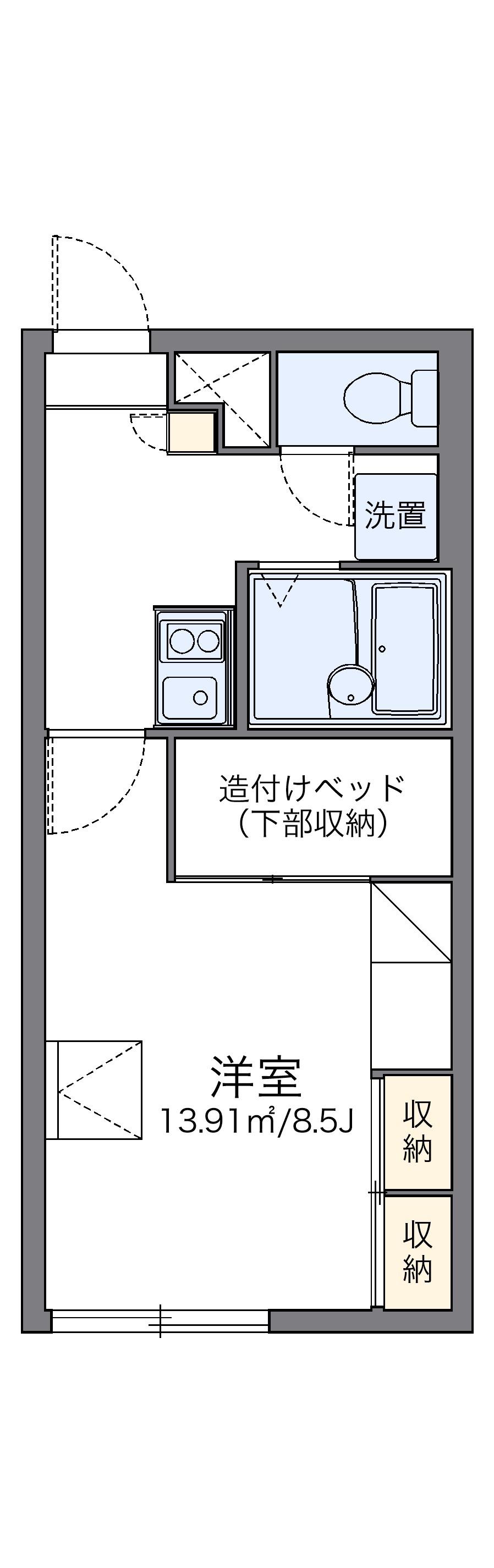 レオパレスダ ヴィンチ(1K/2階)の間取り写真
