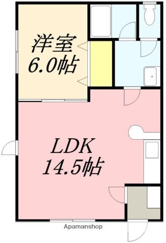 ラ・メゾン・ボワⅡ(1LDK/1階)の間取り写真