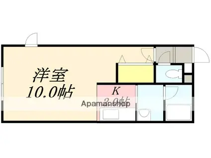 こまばGT(1K/2階)の間取り写真