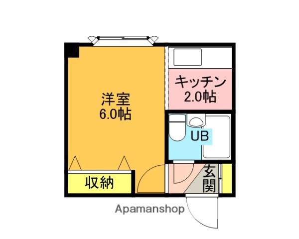 ファイブスタービル(1K/3階)の間取り写真