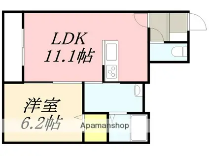 トルネラパージュ(1LDK/3階)の間取り写真