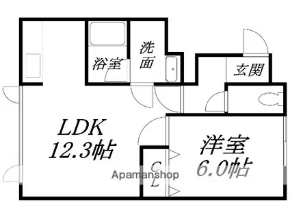 アイエスハイムⅠ(1LDK/2階)の間取り写真