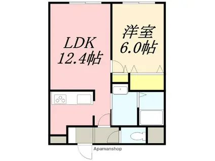 MGフォレスト(1LDK/2階)の間取り写真