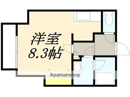 カーサシラトリ(ワンルーム/3階)の間取り写真