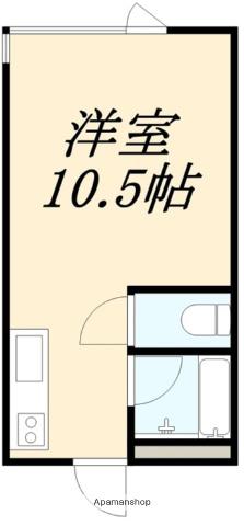 ファインハウス(ワンルーム/2階)の間取り写真
