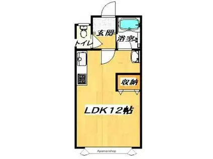 ヴィーナスアパート(ワンルーム/1階)の間取り写真