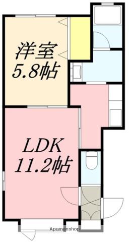 エスポワールA(1LDK/1階)の間取り写真