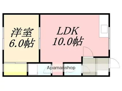 MAISON桜ヶ丘(1LDK/2階)の間取り写真