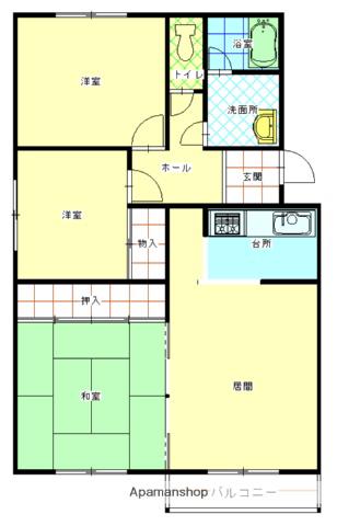 レジデンスホープ(3LDK/2階)の間取り写真