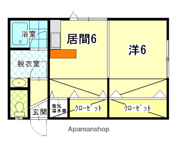 リージャストマンションむさし野(1DK/1階)の間取り写真