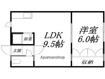 ガーデンヒルズ富岡(1LDK/1階)の間取り写真