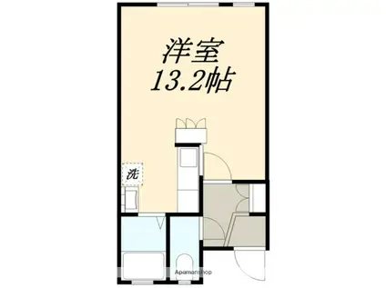 コーポみらい(ワンルーム/2階)の間取り写真