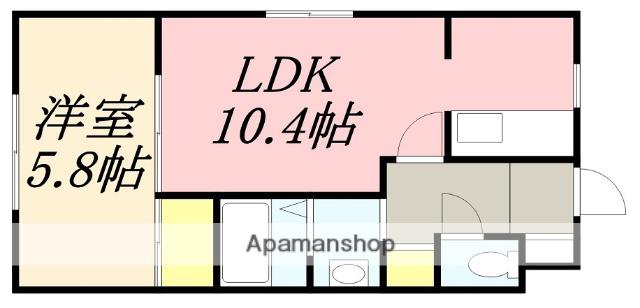 PERAZZI富岡(1LDK/3階)の間取り写真
