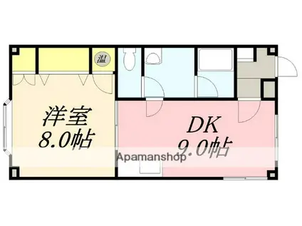 ロイヤルガーデンB(1DK/3階)の間取り写真