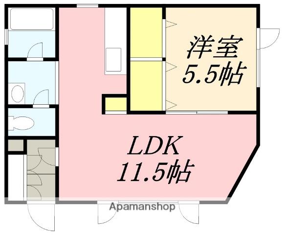 シルバーヒルズ(1LDK/1階)の間取り写真