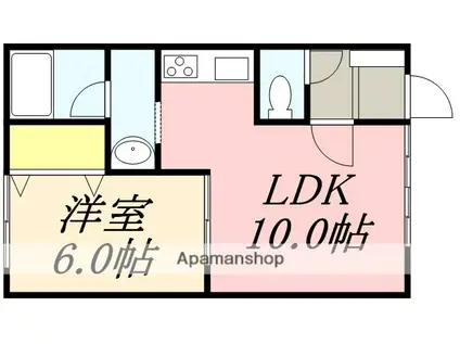 日吉パーソンズⅠ(1LDK/2階)の間取り写真
