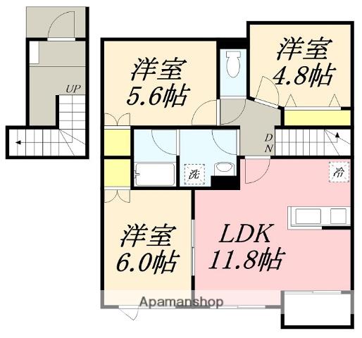 コンフォート日吉(3LDK/2階)の間取り写真