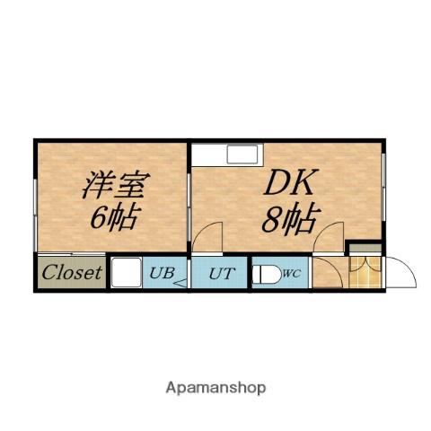 TADマンシオン(1DK/2階)の間取り写真