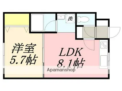 グロリアハイツ深堀(1LDK/3階)の間取り写真