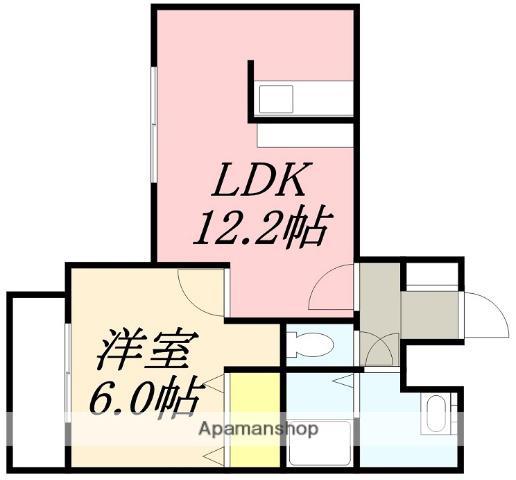 フトゥーラ宝来(1LDK/3階)の間取り写真