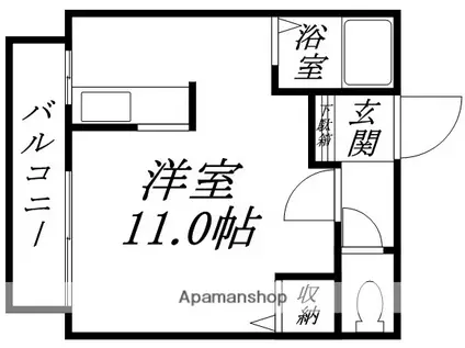 PASEO本町(ワンルーム/1階)の間取り写真
