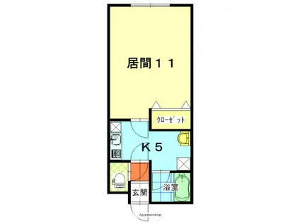 TOKU TRASUTO MINATO(1DK/3階)の間取り写真