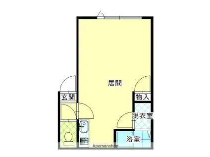 フレンド高丘(ワンルーム/2階)の間取り写真