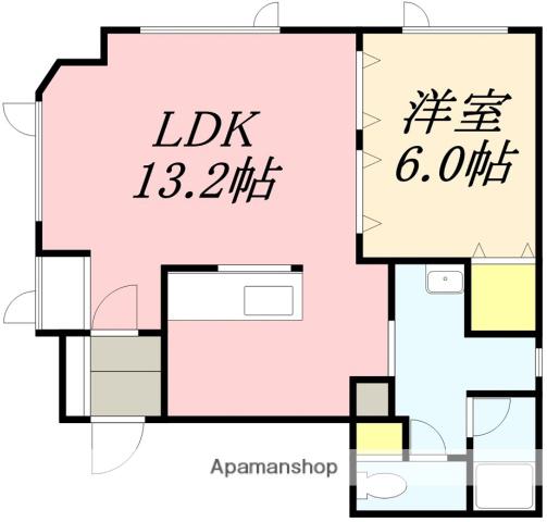 ハイツブルーウィロー1(1LDK/1階)の間取り写真
