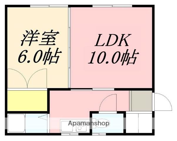 ハイツフェリカ(1LDK/1階)の間取り写真