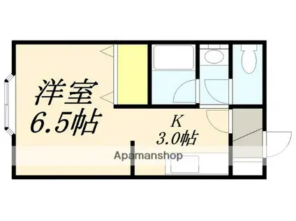 アカデミー36(1K/1階)の間取り写真