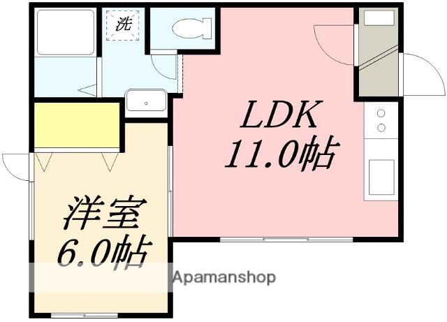 PAMARE(1LDK/1階)の間取り写真