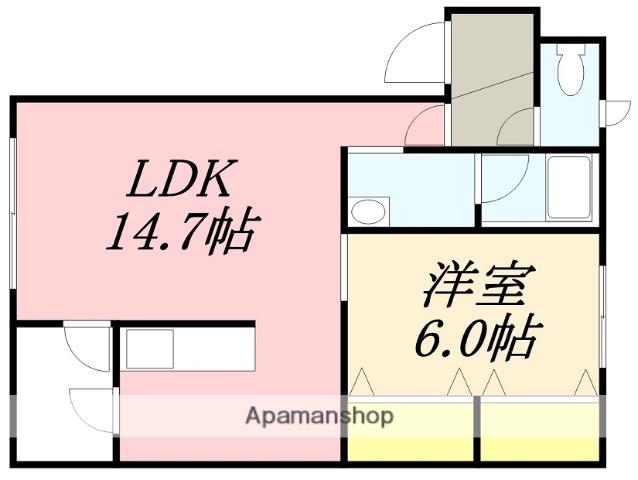 エイブルOKAMURAⅢ(1LDK/1階)の間取り写真