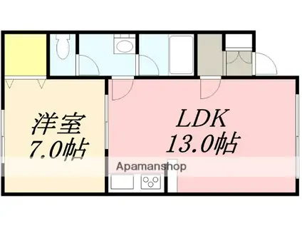 エクセレントHK(1LDK/1階)の間取り写真