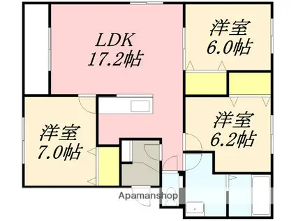 LAVIEDORⅡ(3LDK/3階)の間取り写真