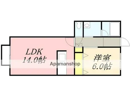 レッドウッドハウス(1LDK/1階)の間取り写真