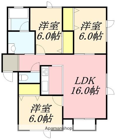 サクシードハウスⅢ(3LDK/2階)の間取り写真