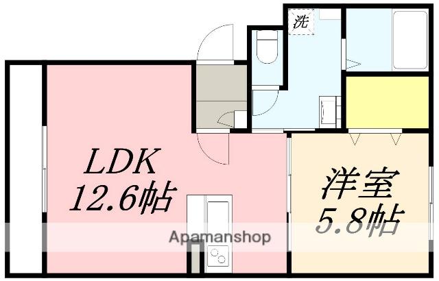ETERNO MIHARA(1LDK/2階)の間取り写真