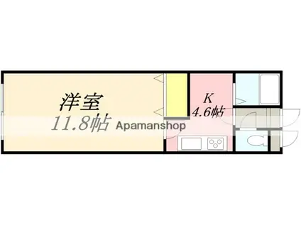 TOKU TRASUTO Ⅴ(1K/1階)の間取り写真