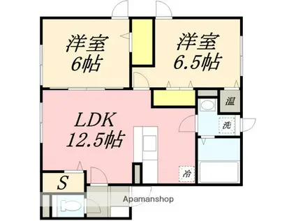 ROYAL COURT MIHARA(2LDK/2階)の間取り写真