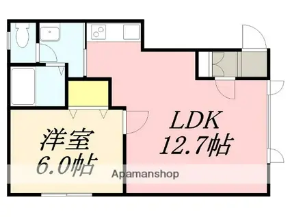 ロジュマン・カナリア(1LDK/2階)の間取り写真