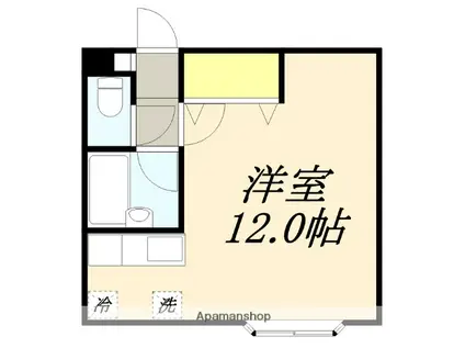 クレステージ宮前(1K/4階)の間取り写真