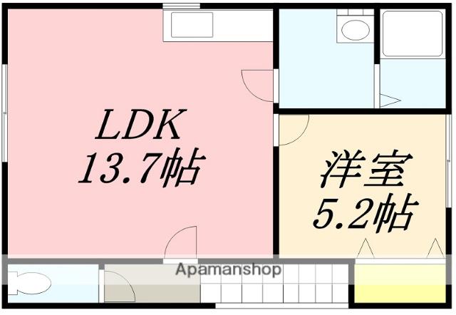 アスティ鳴川Ⅲ(1LDK/2階)の間取り写真