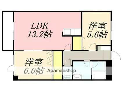 AGE35(2LDK/2階)の間取り写真