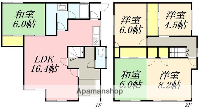 函館本線 五稜郭駅 徒歩12分 2階建 築58年(5LDK)の間取り写真