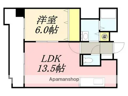 パークサイドブライトネス(1LDK/3階)の間取り写真