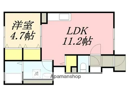 メゾンジャンティⅢ(1LDK/1階)の間取り写真