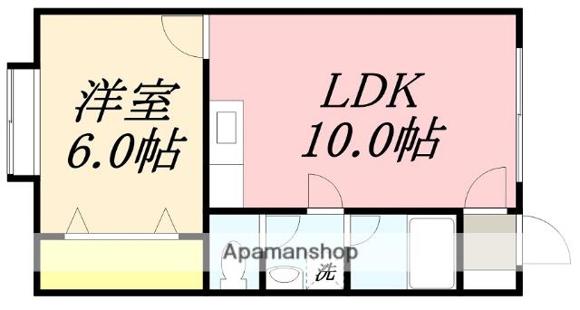 ラ・メゾンフローラルⅠ(1LDK/2階)の間取り写真