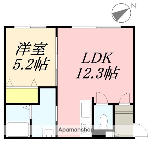 エス キューブ(1LDK/1階)の間取り写真