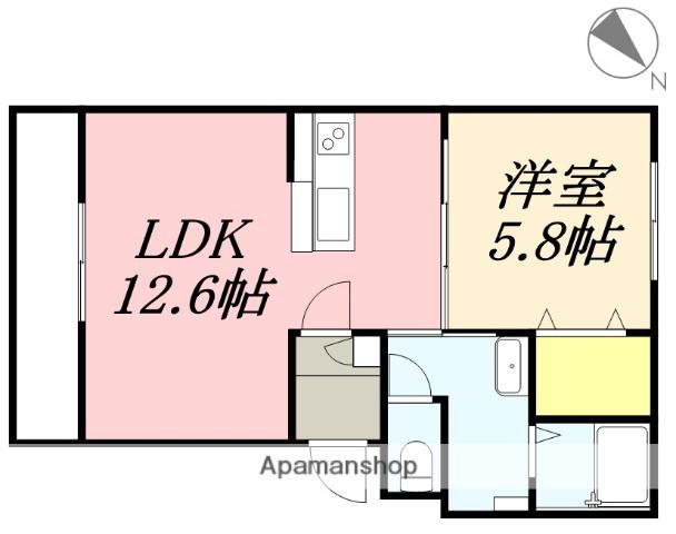 NOEL昭和(1LDK/1階)の間取り写真